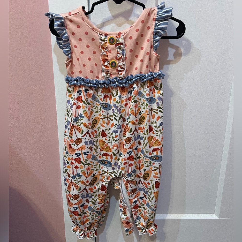Floral and Polka Dot Kids One Piece